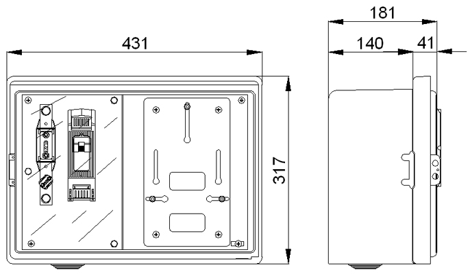 Caja contador electrico