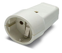 FAMATEL 2101 Base móvil diámetro 4,8 10A-250V TT lateral de color blanco