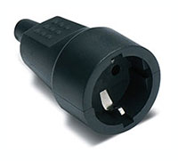 FAMATEL 2104 Base TT lateral 16A-250V caucho termoplástico