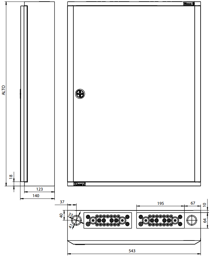 Caja distribucion electrica Superficie IP30 de 24 modulos Blanc