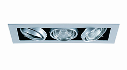 CONALUX 3010-G LUMINARIA EMPOTRAR KARDAN 3x50W GRIS