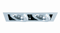 CONALUX 3014/2-G LUMINARIA EMPOTRAR KARDAN 2x75W GRIS