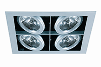 CONALUX 3014/4-G LUMINARIA EMPOTRAR KARDAN 4x75W GRIS