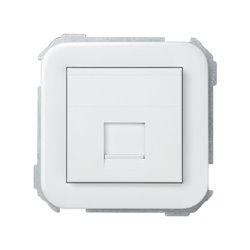 SIMON 31085-60 Tapa informática SIMON 31 con 1 conector universal blanco nieve