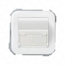 SIMON 31086-30 Base adaptadora SIMON 31 para conexiones informáticas blanco nieve