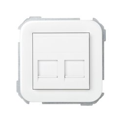 SIMON 31089-60 Tapa informática SIMON 31 con 2 conectores universales blanco nieve