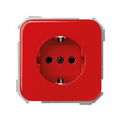 SIMON 31432-67 Base enchufe SIMON 31 schuko con seguridad 16A 250V rojo