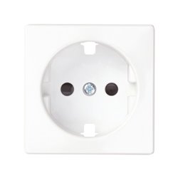 SIMON 82041-30 Tapa enchufe SIMON 82 2P+TT lateral+seguridad blanco nieve