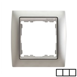 SIMON 82934-33 Marco SIMON 82 con 3 elementos aluminio mate/zócalo aluminio