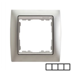 SIMON 82944-33 Marco SIMON 82 con 4 elementos aluminio mate/zócalo aluminio
