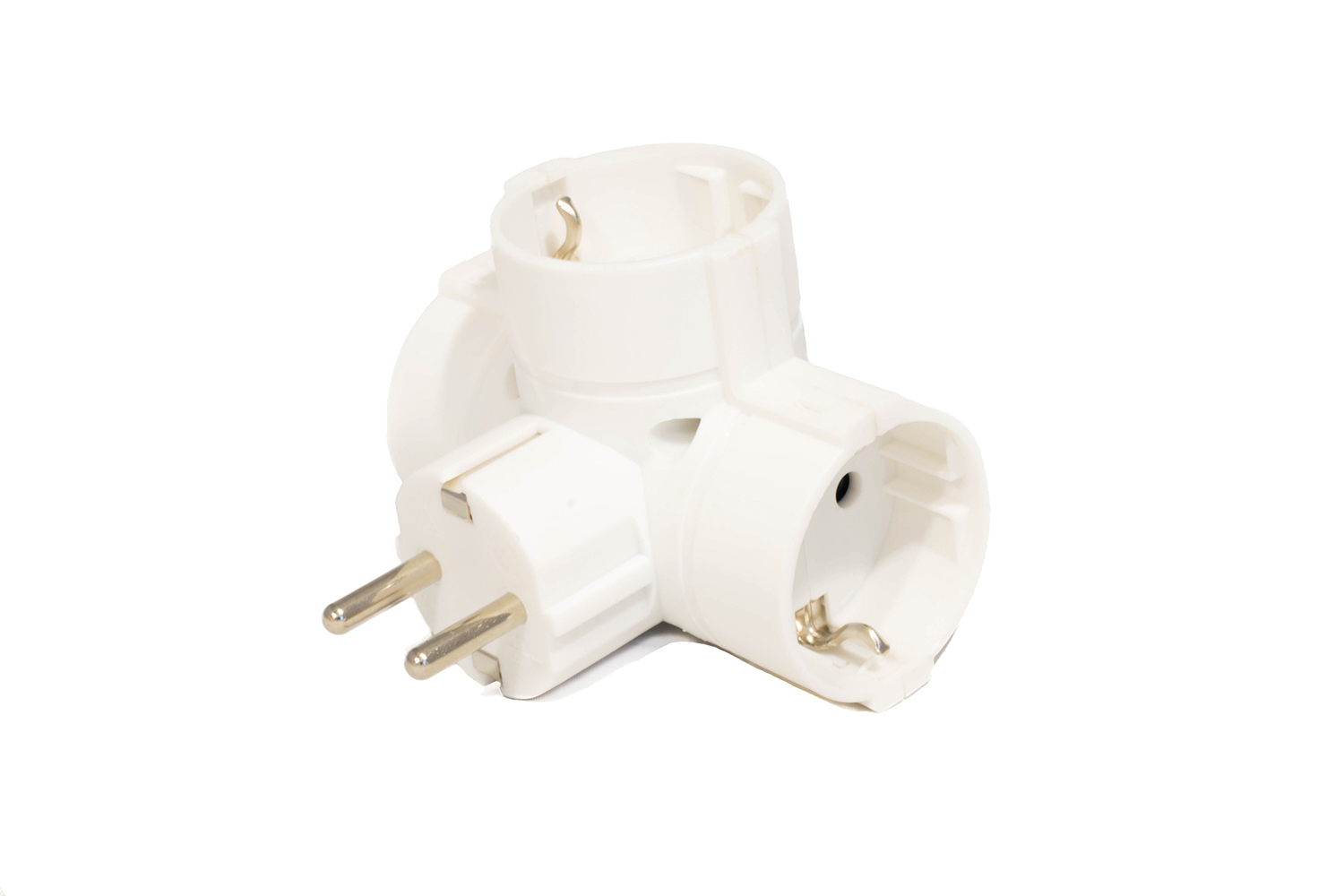 QRB 180022 ADAPTADOR 3 TOMAS CON ULTRA AHORRO DE ESPACIO BLANCO 2P+T 16A250V PP