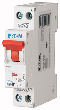 EATON 263174 AUTOMATICO MAGNETOTERMICO 1P+N PLN6-C16/1N 6KA