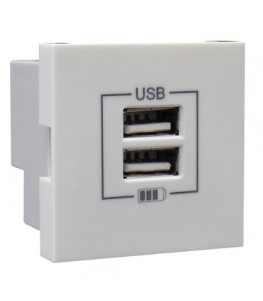 EFAPEL 45439 SGE CARGADOR DOBLE USB TIPO-A Q-45 HIELO