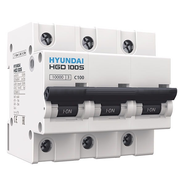 HYUNDAI HGD100S-3P100C MAGNETOTERMICO HGD 3P 100A 10kA C STD.