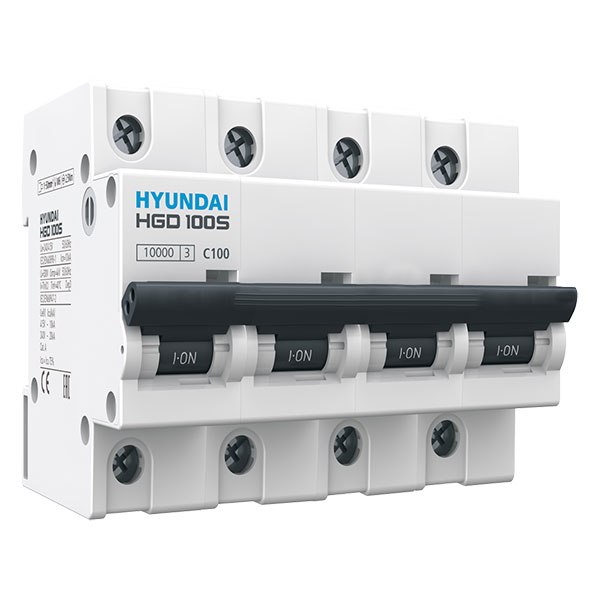 HYUNDAI HGD100S-4P100C MAGNETOTERMICO HGD 4P 100A 10kA C STD.