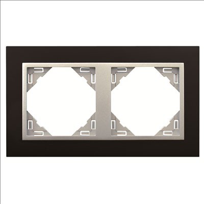 EFAPEL 90920 TPA MARCO DOBLE LOGUS NEGRO/ALUMINIO