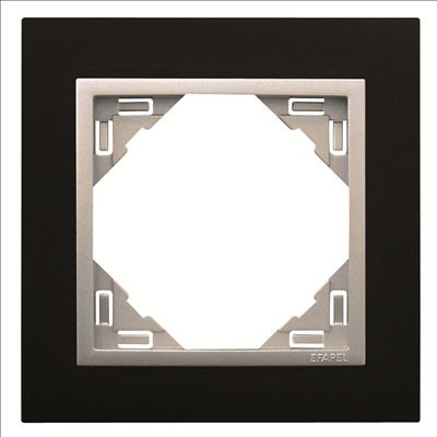 EFAPEL 90910 TPA MARCO SIMPLE LOGUS NEGRO/ALUMINIO
