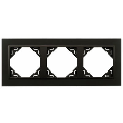 EFAPEL 90930 TEP MARCO TRIPLE LOGUS CRISTAL NEGRO/NEGRO