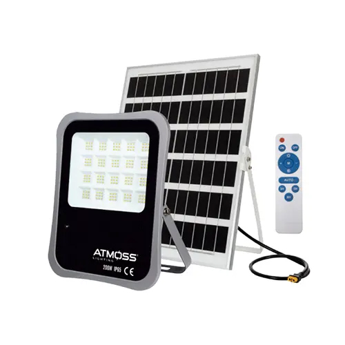 ATMOSS PRY-123 PROYECTOR SOLAR 200W CON MANDO IP65 5000K