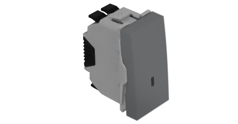 EFAPEL 45163 SAL PULSADOR LUMINOSO 12V 1 MODULO Q-45 ALUMINIO