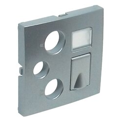 EFAPEL 90770 TAL TAPA T.MULT.R-TV-SAT-RJ45/FO LOGUS ALUM.
