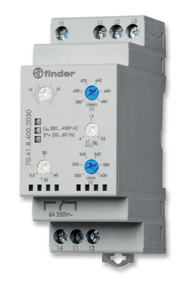 FINDER 704184002030 VIGILANCIA SERIE 70 TRIFASICO + NEUTRO
