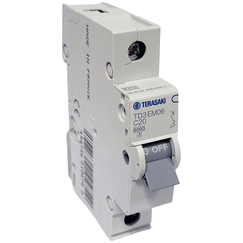 TERASAKI 104725 INTERRUPTOR AUTOMATICO TD3 EM06 1 POLO 10A 6kA C 1 MOD.