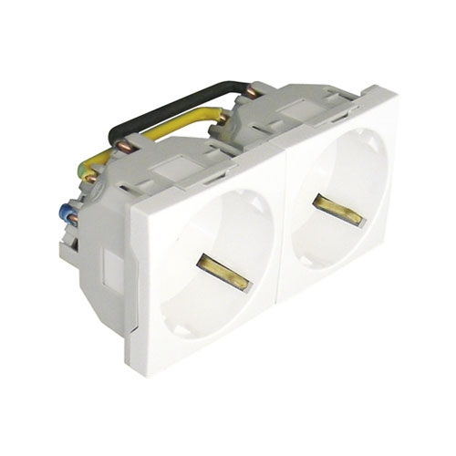 EFAPEL 45190 SBR DOBLE BASE SCHUKO 4 MODULOS Q-45 BLANCO