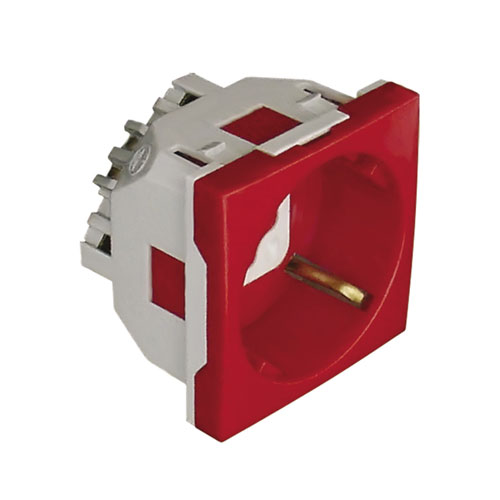 EFAPEL 45136 SVM BASE SCHUKO CON ENCLAVAMIENTO 2 MODULOS Q-45 ROJA
