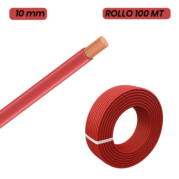 MIGUELEZ 820401001009400 CABLE H07Z1-K AFIRENAS LIBRE DE HALÓGENOS 10mm ROJO