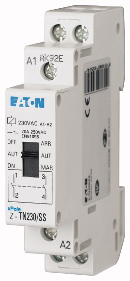 EATON 265574 CONTACTOR Z-TN230/SS 2C 20A 230V