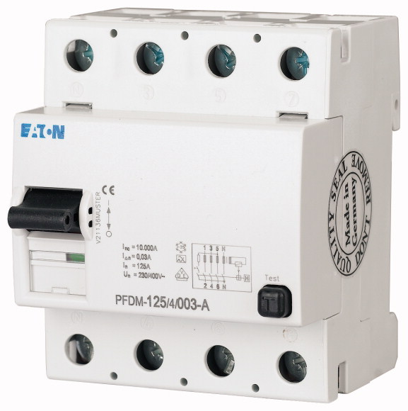 EATON 102825 INTERRUPTOR DIFERENCIAL 4P PFIM-100/4/03 100/0,30A