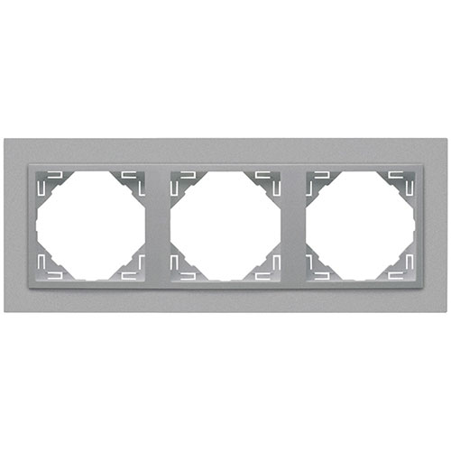 EFAPEL 90930 TAA MARCO TRIPLE LOGUS ALUMINIO/ALUMINIO