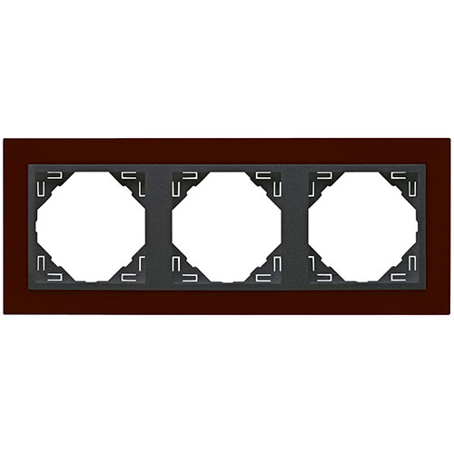EFAPEL 90930 TBS MARCO TRIPLE LOGUS ROJO INTENSO/GRIS