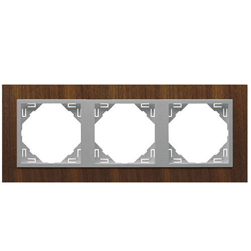EFAPEL 90930 TNA MARCO TRIPLE LOGUS NOGAL/ALUMINIO