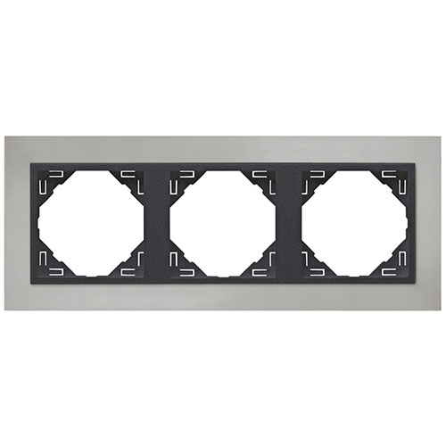 EFAPEL 90930 TRS MARCO TRIPLE LOGUS CROMO/GRIS