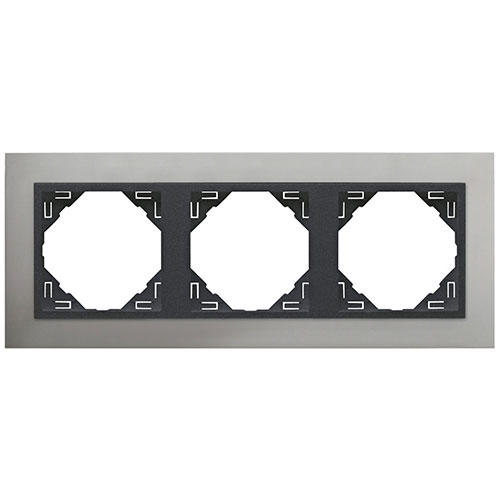 EFAPEL 90930 TUS MARCO TRIPLE LOGUS ALUMINIO/GRIS