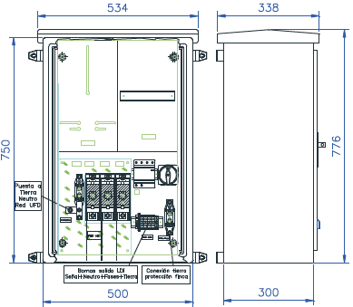 PINAZO 41F5ASTT000000 Caja de protección y medida PNZ-CPM-TDT-AE (RF:313167)